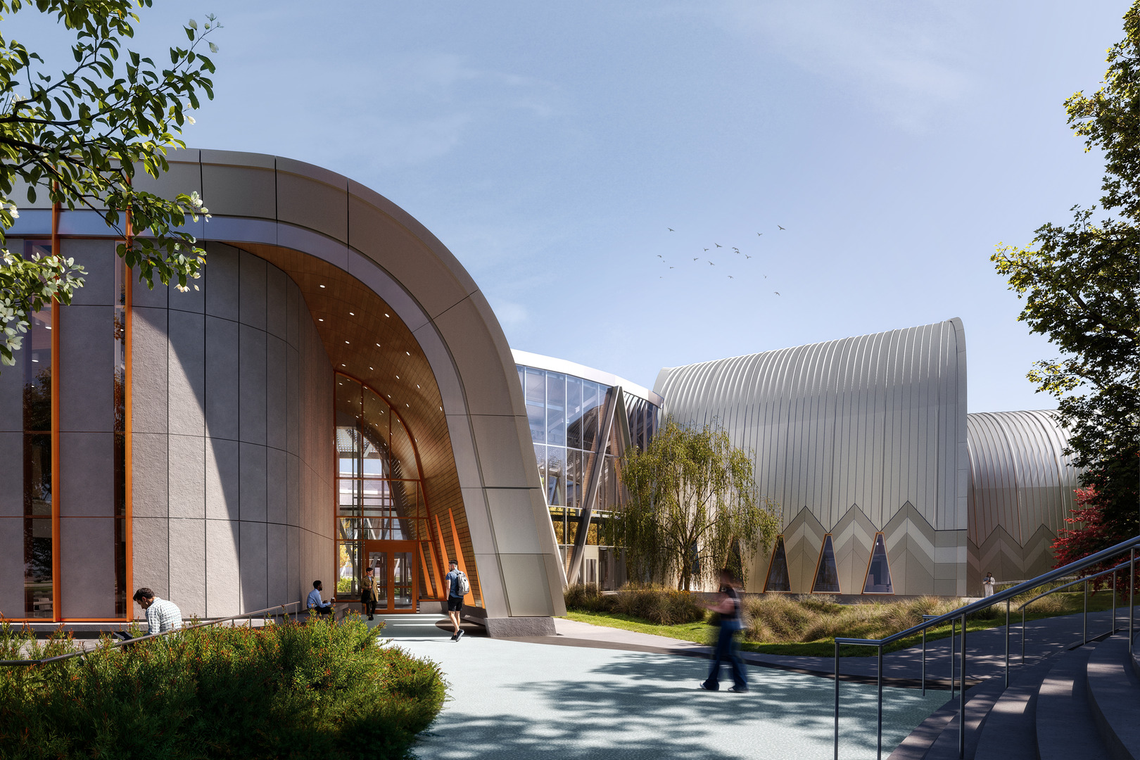 Exterior view of Seneca Polytechnical Health & Wellness Centre as seen from the East.
