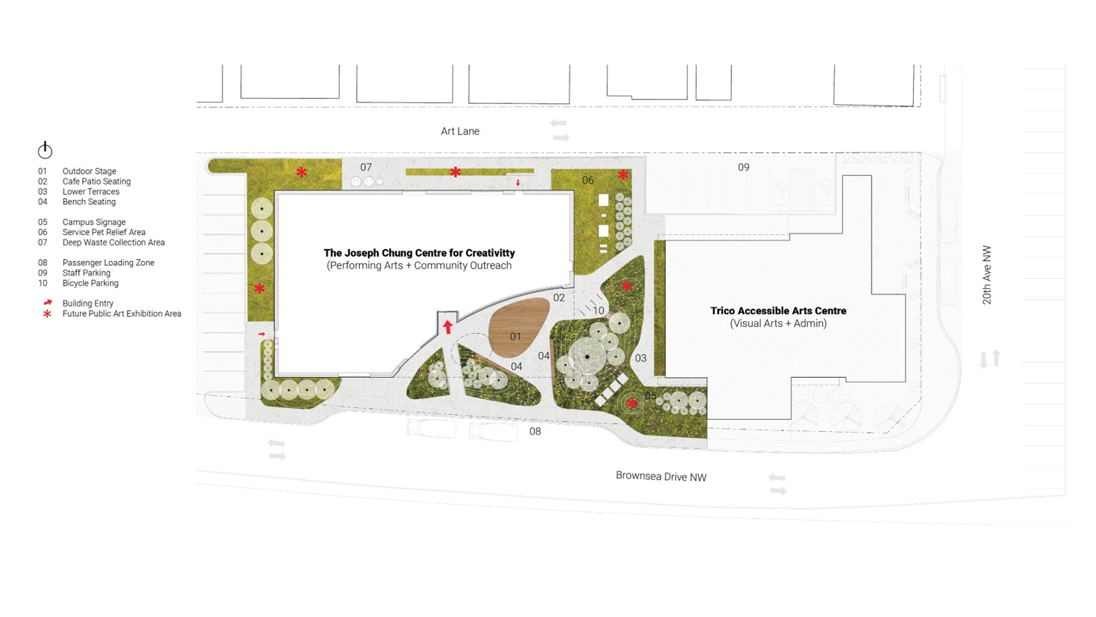 Map of the new National accessArts Centre campus.