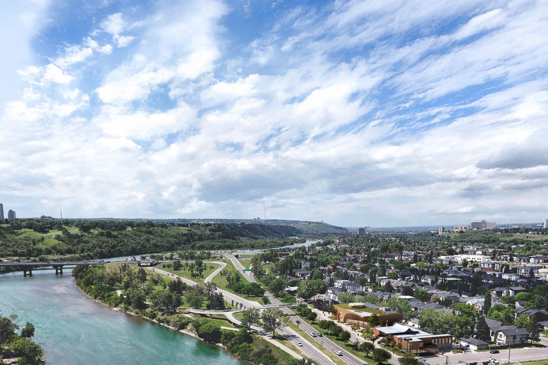 View from the sky of where the National accessArts Centre campus will be located.