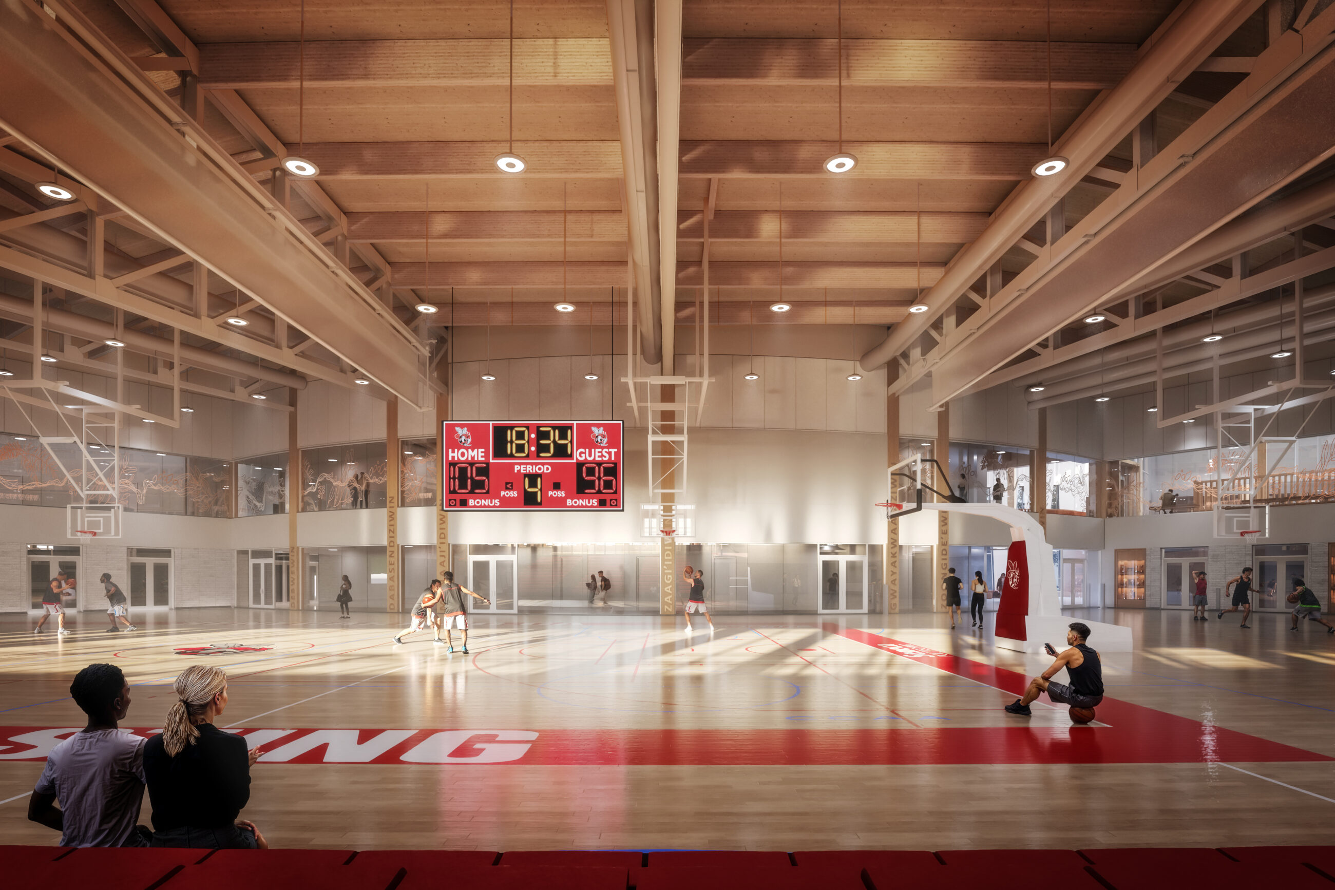 Interior of gymnasium
