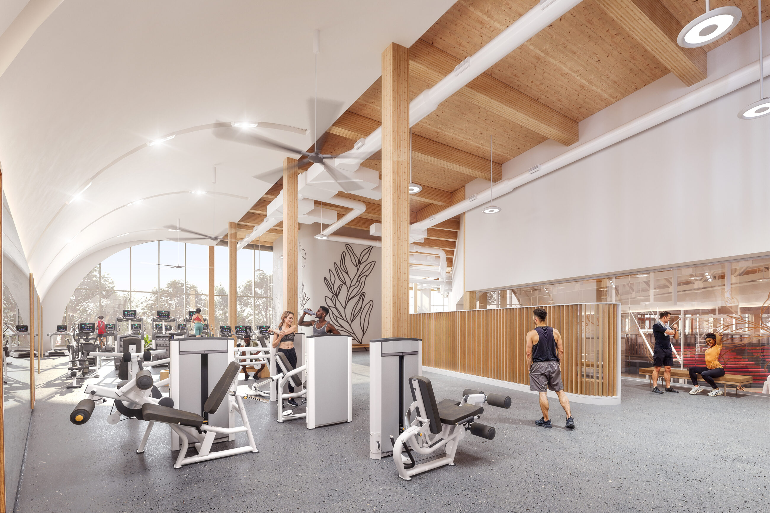 Interior of fitness centre