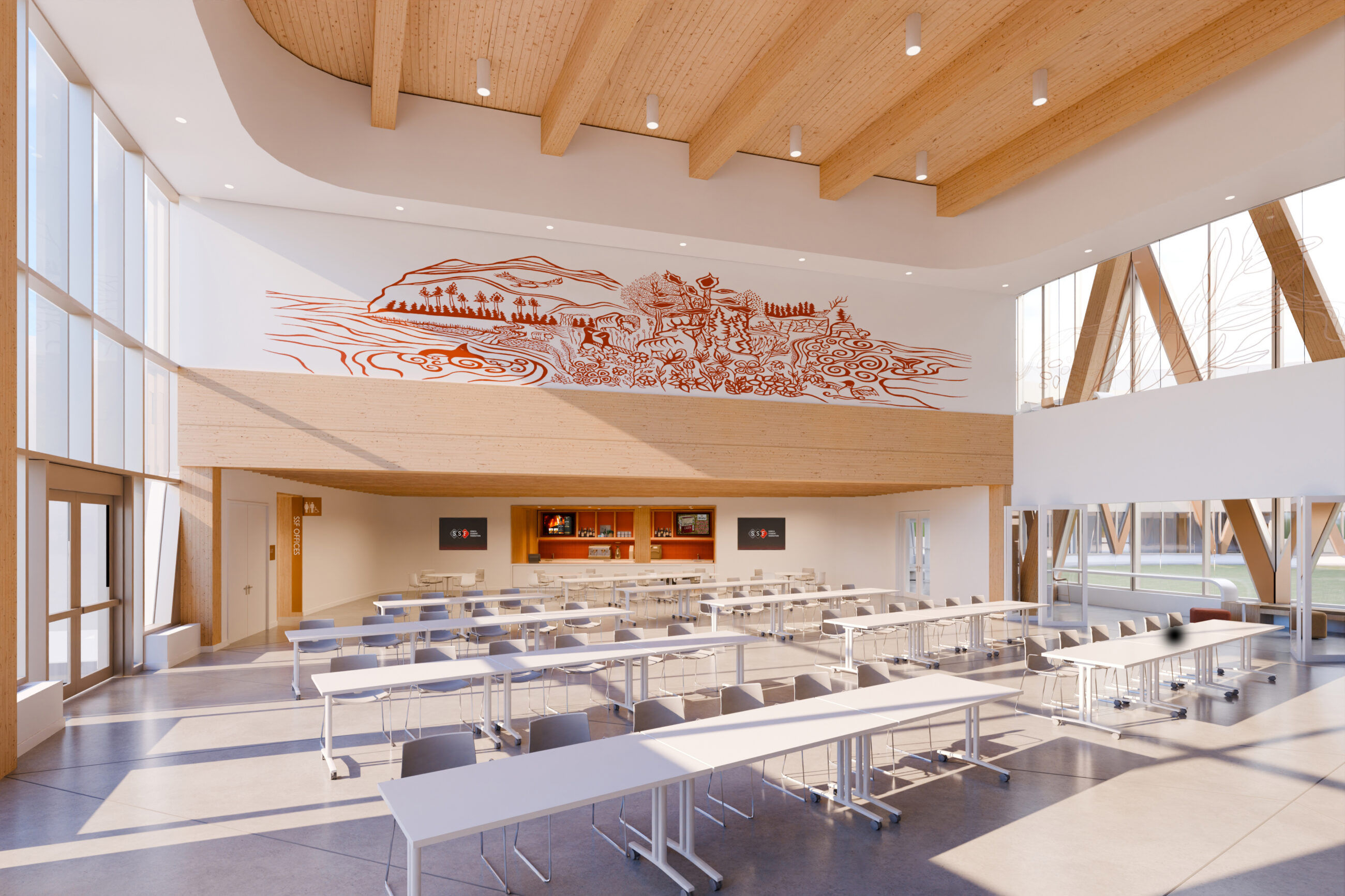View of event space from the interior