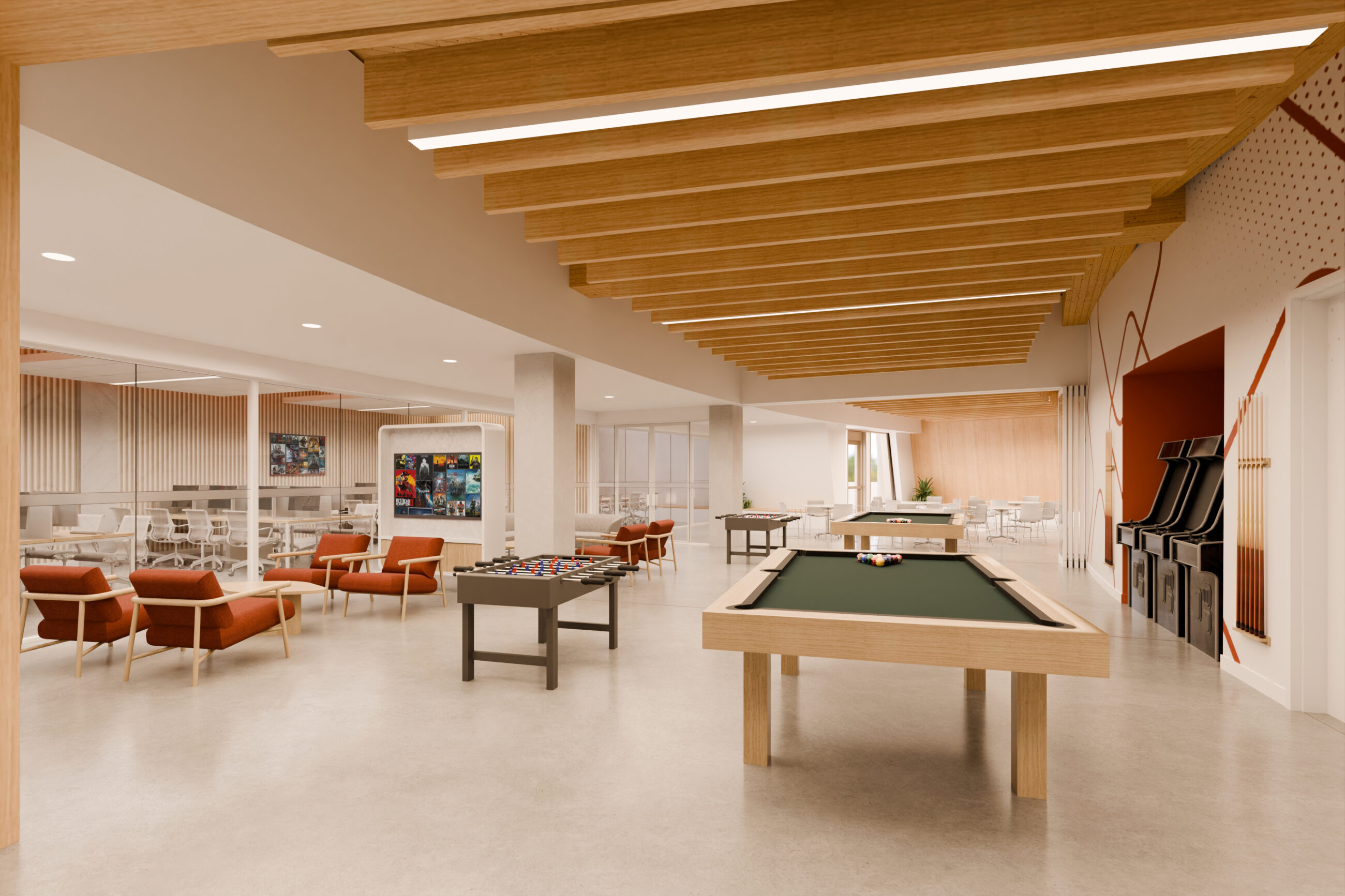 Interior view of student federation hub