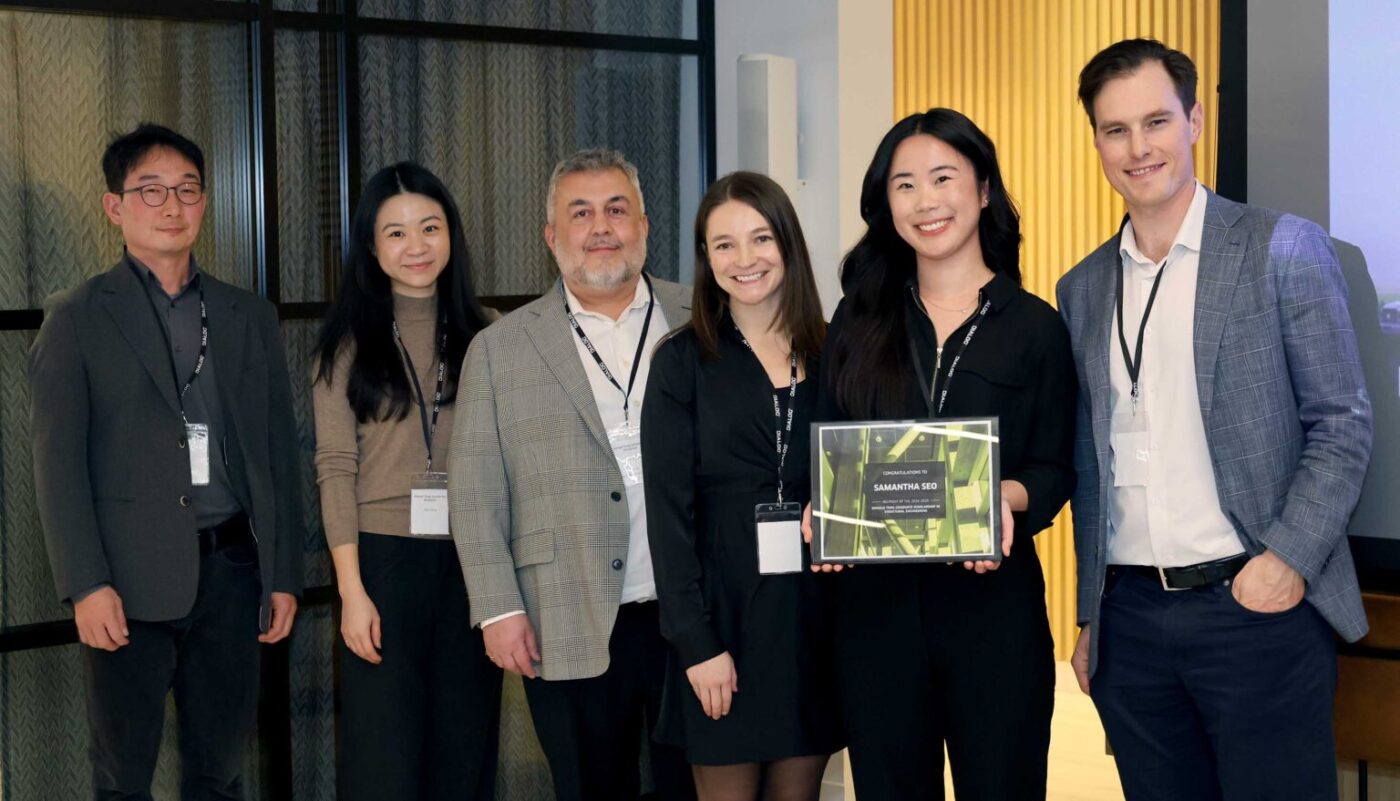 Group photo featuring Oh-Sung Kwon, Jane Tong, Daria Khachi, Jordyn Tripp, Samantha Seo, and Cameron Ritchie.